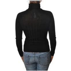 Pinko - Turtleneck Sweater Accanto in Ribbed Knit - Black - Sweater - Made in Italy - Luxury Exclusive Collection - Avvenice