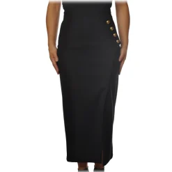Pinko - Wrap Skirt Goffredo with Slit - Black - Skirt - Made in Italy - Luxury Exclusive Collection - Avvenice