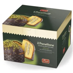 Pistì - Artisan Panettone Heart of Pistachio with Pistachio Cream and Extra Dark Chocolate - Panettone in Gift Box - Avvenice