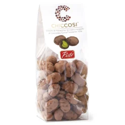 Pistì - Chiccosi - Pistachio Beans Covered with Extra Dark Chocolate - Fine Pastry Hand Wrapped - Avvenice
