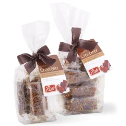 Pistì - Pieces of Crunchy with Sicilian Hazelnut with Milk Chocolate - Fine Pastry in Envelope with Bow - 200 g - Avvenice