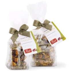 Pistì - Pieces of Crunchy with Sicilian Pistachio and Almonds - Fine Pastry in Envelope with Bow - 200 g - Avvenice