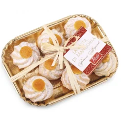 Pistì - Sicilian Almond Paste with Orange - Fine Pastry in Elegance Tray - Avvenice
