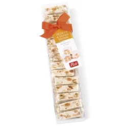 Pistì - Soft Nougat Steak with Sicilian Almond - Fine Pastry in Transparent Case with Bow - Avvenice