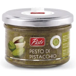 Pistì - Spreadable Pistachio Pesto - Bronte Sicily - Artisan Pesto - In Basic Glass Jar - 150 g - Avvenice