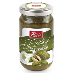 Pistì - Spreadable Pistachio Pesto - Bronte Sicily - Artisan Pesto - In Basic Glass Jar - 190 g - Avvenice