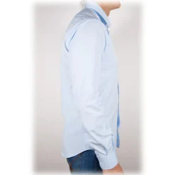 Poggianti 1985 - Blue Fantasy Shirt Italian Collar - Handmade in Italy - New Luxury Exclusive Collection - Avvenice