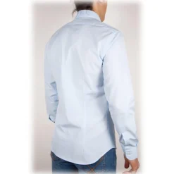 Poggianti 1985 - Blue Fantasy Shirt Italian Collar - Handmade in Italy - New Luxury Exclusive Collection - Avvenice