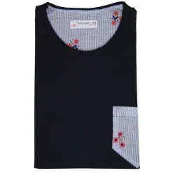 Poggianti 1985 - Cotton T-Shirt 924-02 Blue - Handmade in Italy - New Luxury Exclusive Collection - Avvenice