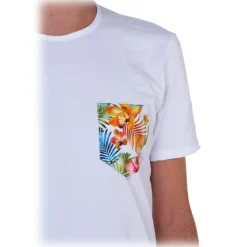 Poggianti 1985 - Cotton T-Shirt 853-01 White - Handmade in Italy - New Luxury Exclusive Collection - Avvenice