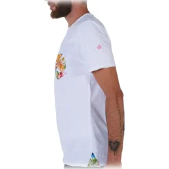 Poggianti 1985 - Cotton T-Shirt 853-01 White - Handmade in Italy - New Luxury Exclusive Collection - Avvenice