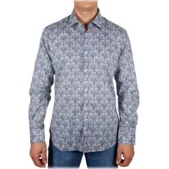 Poggianti 1985 - Fancy French Collar Shirt - Handmade in Italy - New Luxury Exclusive Collection - Avvenice