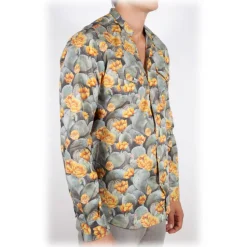 Poggianti 1985 - Fantasy Shirt Korean Collar - Handmade in Italy - New Luxury Exclusive Collection - Avvenice