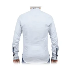 Poggianti 1985 - Flannel Shirt with Fantasy Contrasts - Handmade in Italy - New Luxury Exclusive Collection - Avvenice