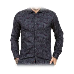 Poggianti 1985 - Floral Patterned Flannel Shirt - Handmade in Italy - New Luxury Exclusive Collection - Avvenice