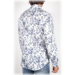 Poggianti 1985 - French Collar Fancy Shirt - Handmade in Italy - New Luxury Exclusive Collection - Avvenice