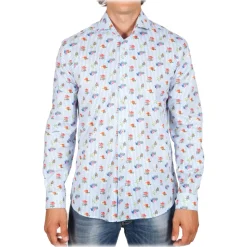 Poggianti 1985 - French Collar Fancy Shirt - Handmade in Italy - New Luxury Exclusive Collection - Avvenice