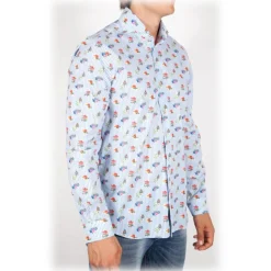 Poggianti 1985 - French Collar Fancy Shirt - Handmade in Italy - New Luxury Exclusive Collection - Avvenice