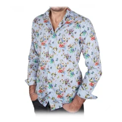 Poggianti 1985 - French Collar Fancy Shirt - Handmade in Italy - New Luxury Exclusive Collection - Avvenice