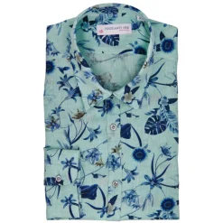 Poggianti 1985 - Green Soft Collar Fantasy Shirt - Handmade in Italy - New Luxury Exclusive Collection - Avvenice
