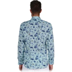 Poggianti 1985 - Green Soft Collar Fantasy Shirt - Handmade in Italy - New Luxury Exclusive Collection - Avvenice