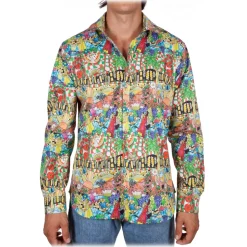 Poggianti 1985 - Italian Collar Patterned Shirt - Handmade in Italy - New Luxury Exclusive Collection - Avvenice