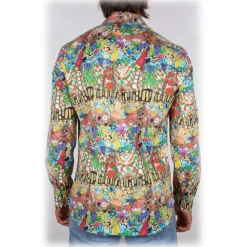 Poggianti 1985 - Italian Collar Patterned Shirt - Handmade in Italy - New Luxury Exclusive Collection - Avvenice