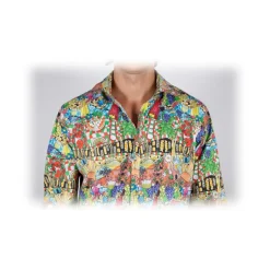 Poggianti 1985 - Italian Collar Patterned Shirt - Handmade in Italy - New Luxury Exclusive Collection - Avvenice