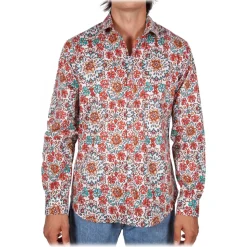 Poggianti 1985 - Italian Collar Patterned Shirt - Handmade in Italy - New Luxury Exclusive Collection - Avvenice