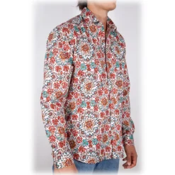 Poggianti 1985 - Italian Collar Patterned Shirt - Handmade in Italy - New Luxury Exclusive Collection - Avvenice