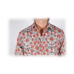 Poggianti 1985 - Italian Collar Patterned Shirt - Handmade in Italy - New Luxury Exclusive Collection - Avvenice