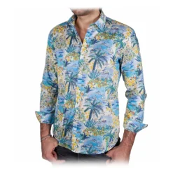 Poggianti 1985 - Italian Collar Patterned Shirt - Handmade in Italy - New Luxury Exclusive Collection - Avvenice