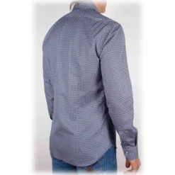 Poggianti 1985 - Italian Collar Patterned Shirt - Handmade in Italy - New Luxury Exclusive Collection - Avvenice