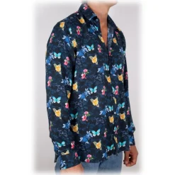 Poggianti 1985 - Italian Collar Patterned Shirt - Handmade in Italy - New Luxury Exclusive Collection - Avvenice