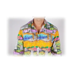 Poggianti 1985 - Italian Collar Patterned Shirt - Handmade in Italy - New Luxury Exclusive Collection - Avvenice