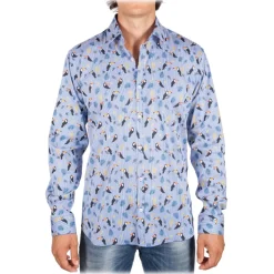 Poggianti 1985 - Italian Collar Patterned Shirt - Handmade in Italy - New Luxury Exclusive Collection - Avvenice