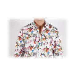 Poggianti 1985 - Italian Collar Patterned Shirt - Handmade in Italy - New Luxury Exclusive Collection - Avvenice