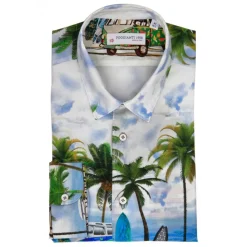 Poggianti 1985 - Landscape Soft Collar Fantasy Shirt - Handmade in Italy - New Luxury Exclusive Collection - Avvenice