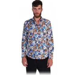 Poggianti 1985 - Light Blue Soft Collar Fantasy Shirt - Handmade in Italy - New Luxury Exclusive Collection - Avvenice