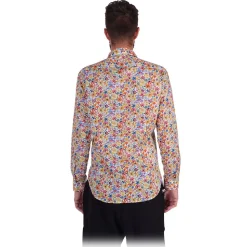 Poggianti 1985 - Multicolor Soft Collar Fantasy Shirt - Handmade in Italy - New Luxury Exclusive Collection - Avvenice