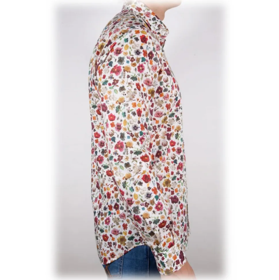 Poggianti 1985 - Multicolor Soft Collar Shirt - Handmade in Italy - New Luxury Exclusive Collection - Avvenice