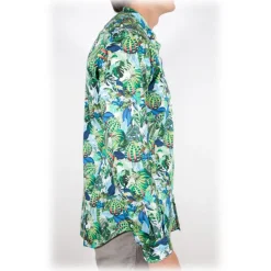 Poggianti 1985 - Multicolor Soft Collar Shirt - Handmade in Italy - New Luxury Exclusive Collection - Avvenice