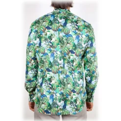 Poggianti 1985 - Multicolor Soft Collar Shirt - Handmade in Italy - New Luxury Exclusive Collection - Avvenice