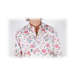 Poggianti 1985 - Multicolor Soft Collar Shirt - Handmade in Italy - New Luxury Exclusive Collection - Avvenice