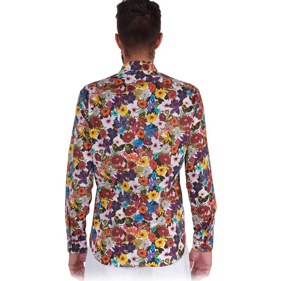 Poggianti 1985 - Multicolor Soft Collar Fantasy Shirt - Handmade in Italy - New Luxury Exclusive Collection - Avvenice