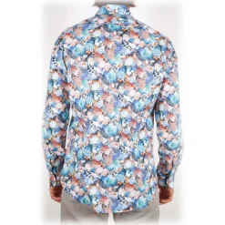 Poggianti 1985 - Multicolor Soft Collar Shirt - Handmade in Italy - New Luxury Exclusive Collection - Avvenice