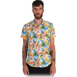 Poggianti 1985 - Multicolor Soft Collar Fantasy Shirt - Handmade in Italy - New Luxury Exclusive Collection - Avvenice