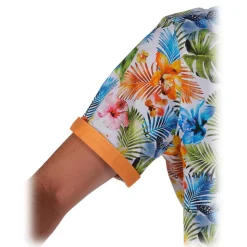 Poggianti 1985 - Multicolor Soft Collar Fantasy Shirt - Handmade in Italy - New Luxury Exclusive Collection - Avvenice