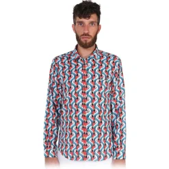 Poggianti 1985 - Multicolor Soft Collar Fantasy Shirt - Handmade in Italy - New Luxury Exclusive Collection - Avvenice