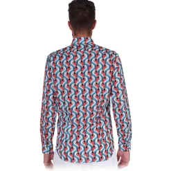 Poggianti 1985 - Multicolor Soft Collar Fantasy Shirt - Handmade in Italy - New Luxury Exclusive Collection - Avvenice